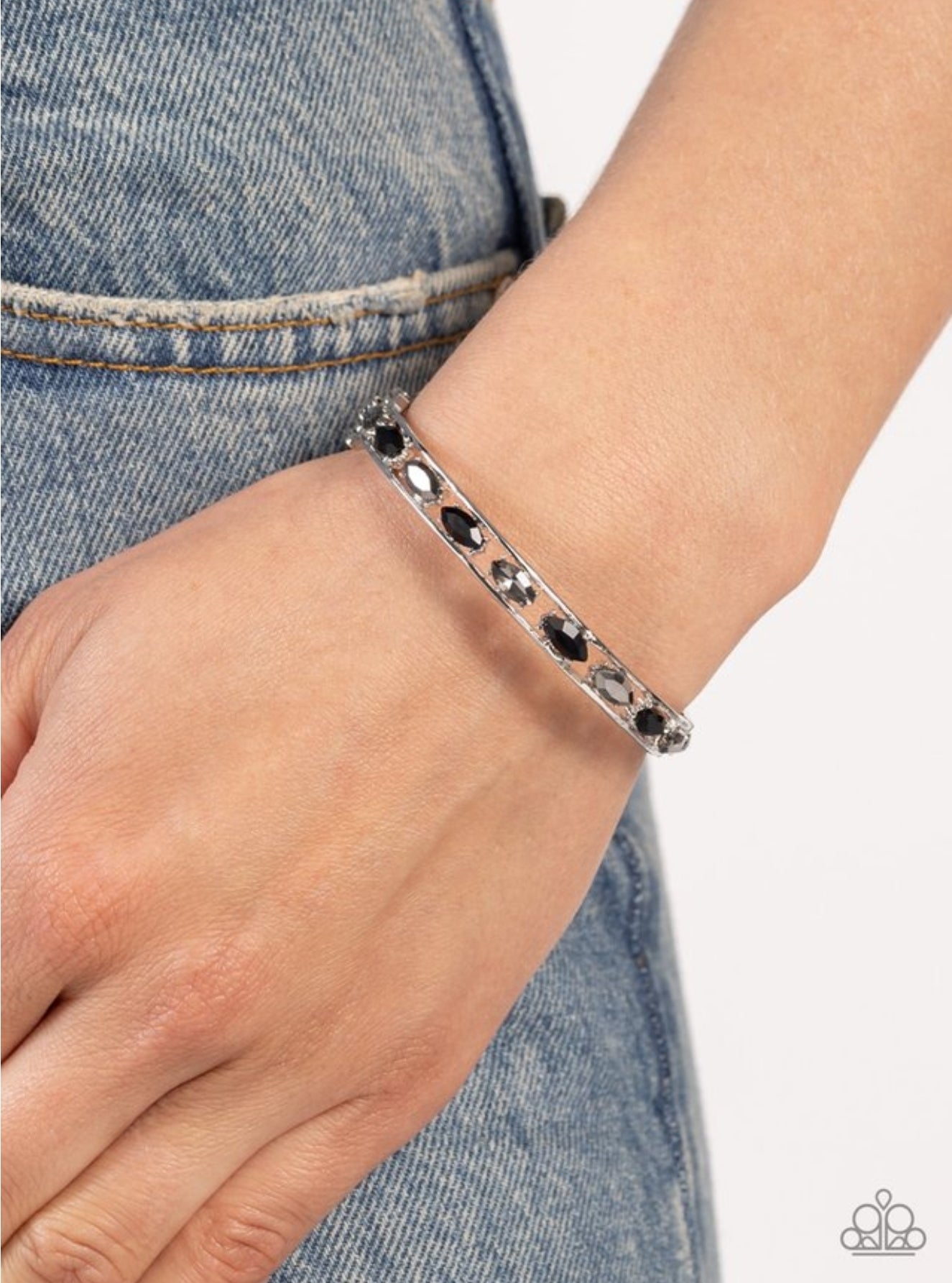 The Gem Genie - Black Marquise-Cut Bracelet