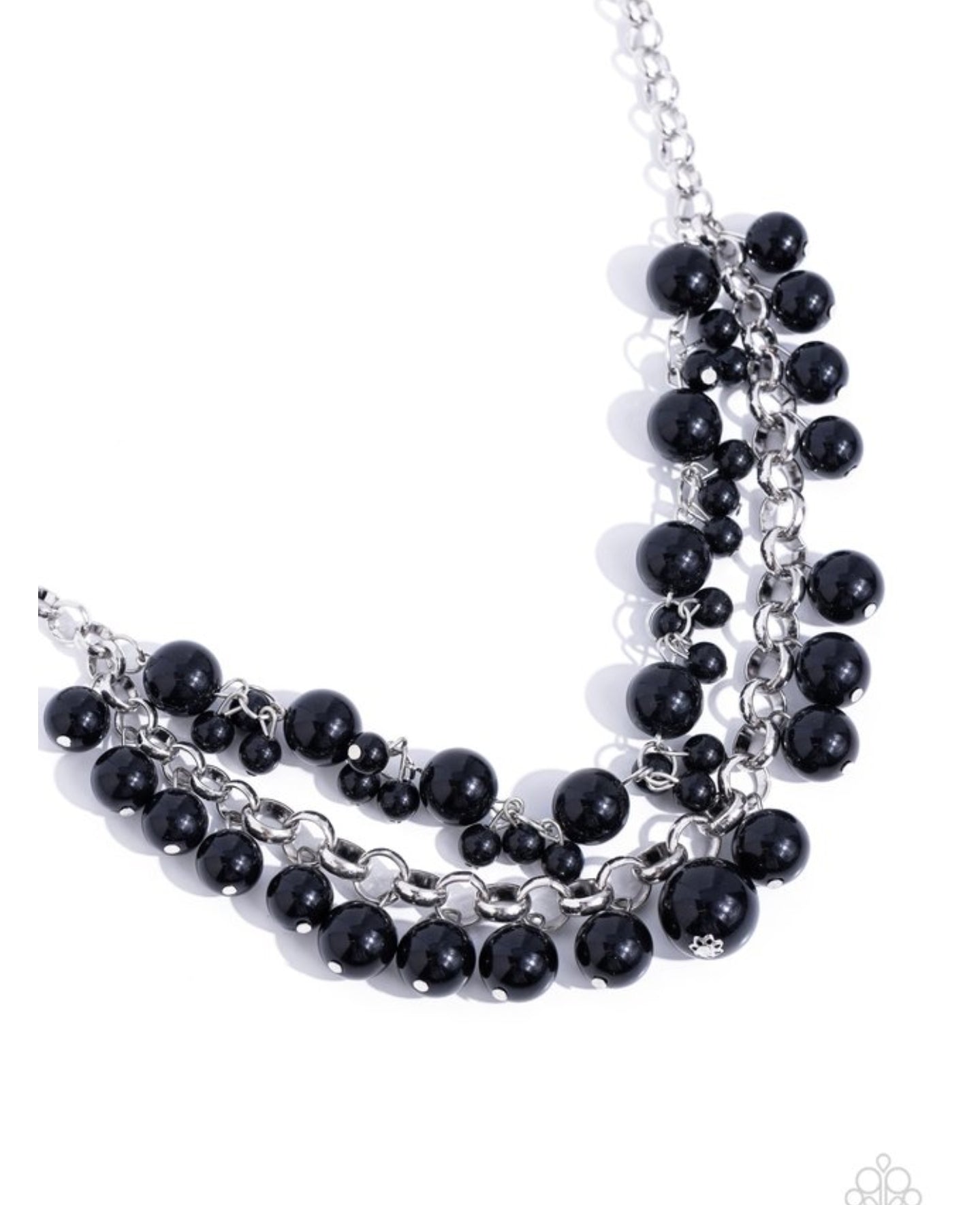 BALLROOM Service Black Bead Necklace