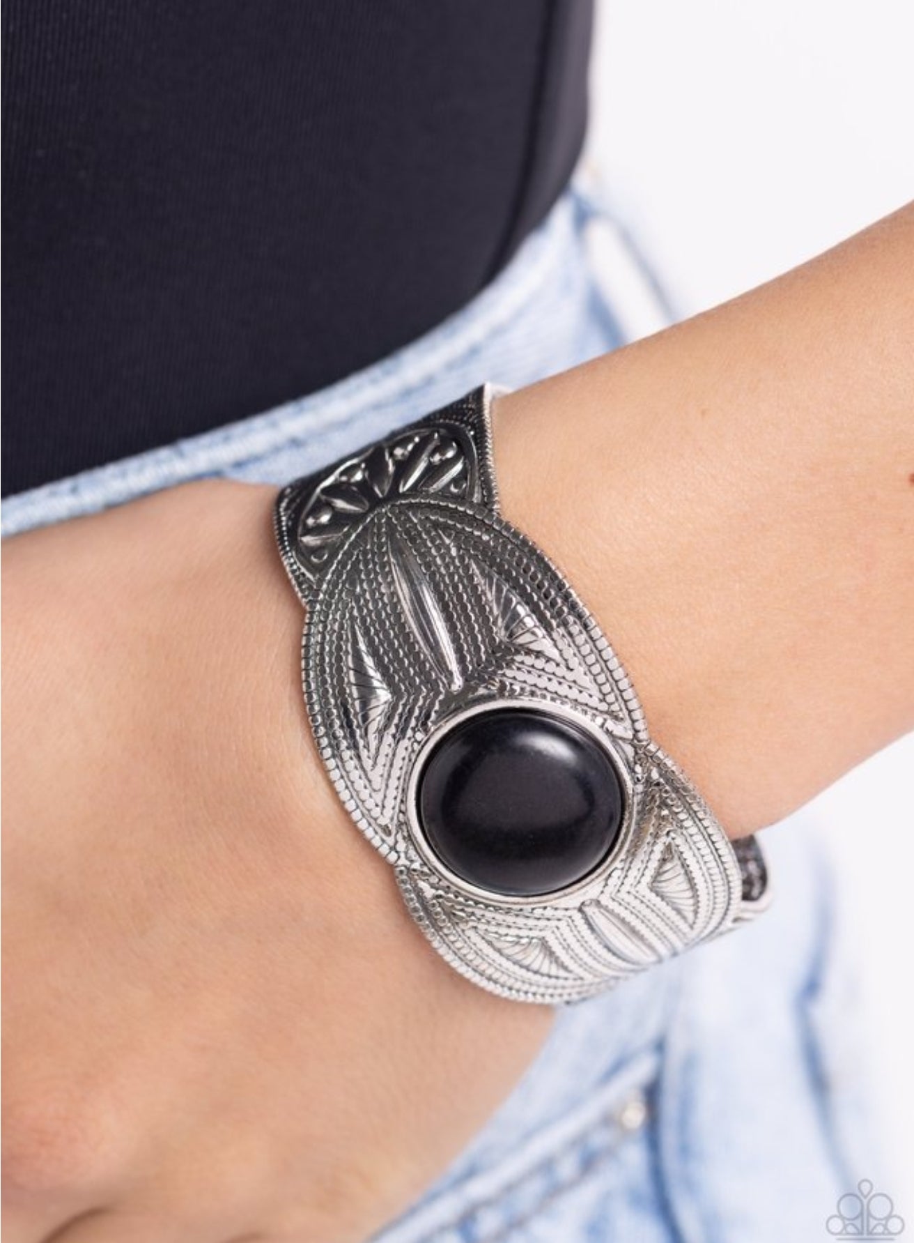 Western Odyssey Black Cuff Bracelet