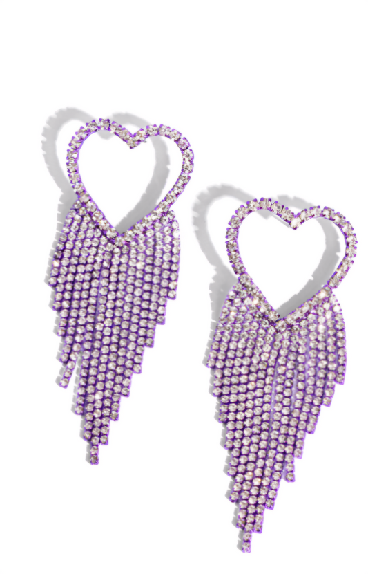 Sumptuous Sweethearts - Purple Earrings